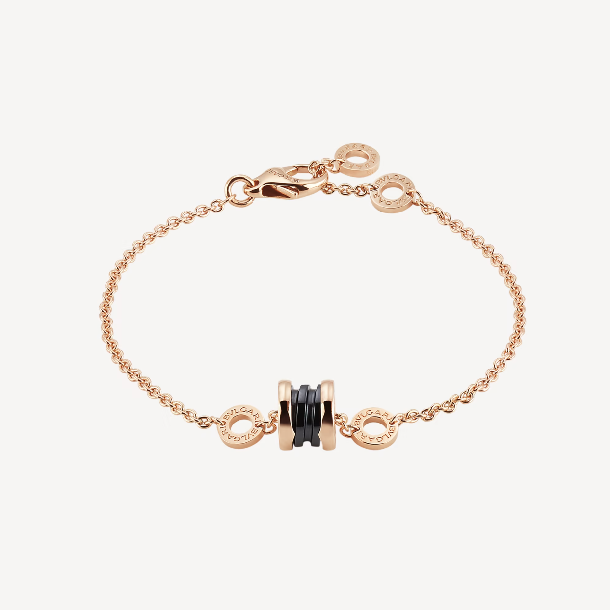 [Polaidi Jewelry]ZERO 1 SOFT PINK GOLD AND BLACK CERAMIC BRACELET