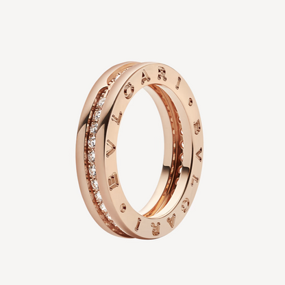 [Polaidi Jewelry]ZERO 1 ONE-BAND PAVED DIAMONDS ON THE SPIRAL RING