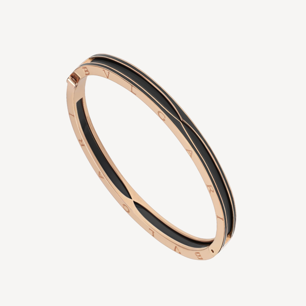 [Polaidi Jewelry]ZERO 1 PINK GOLD WITH MATTE BLACK CERAMIC BRACELET