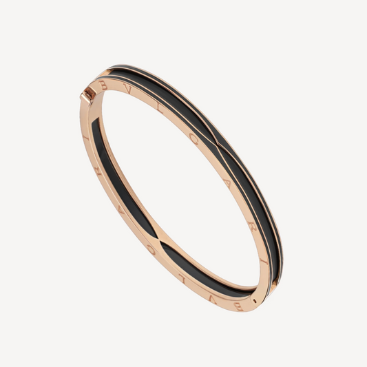 [Polaidi Jewelry]ZERO 1 PINK GOLD WITH MATTE BLACK CERAMIC BRACELET