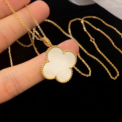 [Polaidi Jewelry]CLOVER 25MM MOP LARGE PENDANT NECKLACE