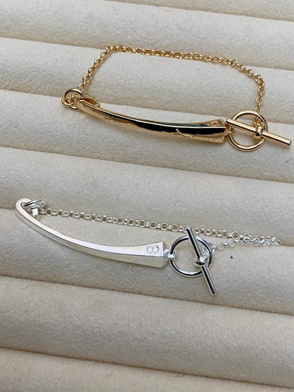 [Polaidi Jewelry]CLOU DE FORGE BRACELET WITH SQUARE CONE STUDS