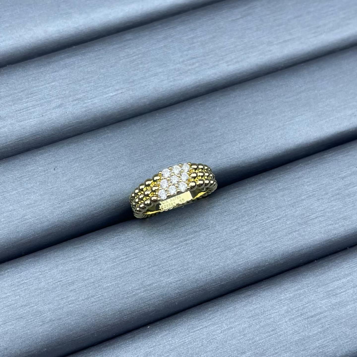 [Polaidi Jewelry]NARROW BEADED RING WITH DIAMONDS
