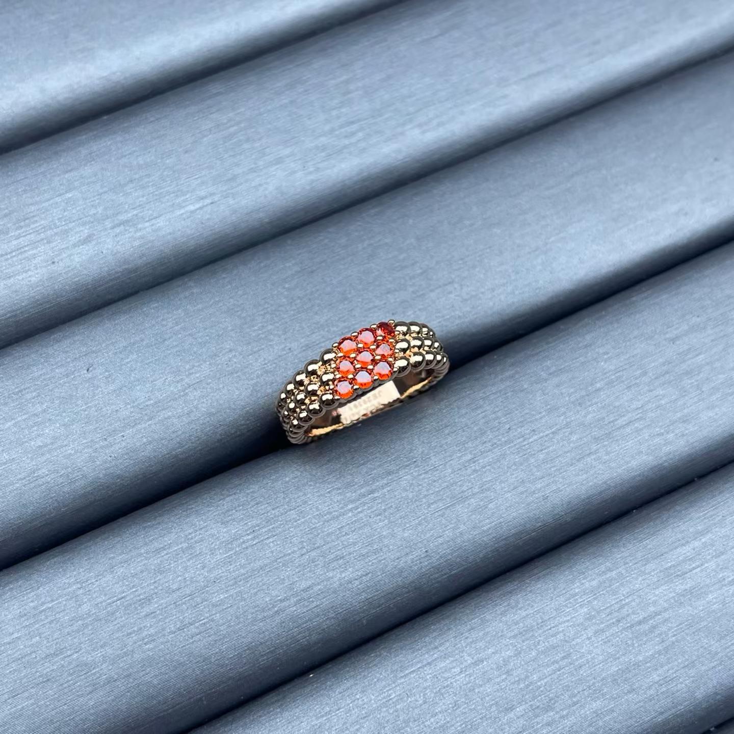 [Polaidi Jewelry]NARROW BEADED RING WITH DIAMONDS