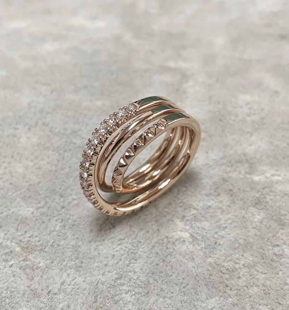 [：Polaidi Jewelry]ETINCELLE COLLECTION ROSE GOLD DIAMOND RING