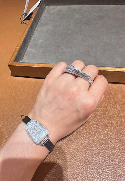 [：Polaidi Jewelry]NEW STYLE FULL CIRCLE DOUBLE DIAMOND RING