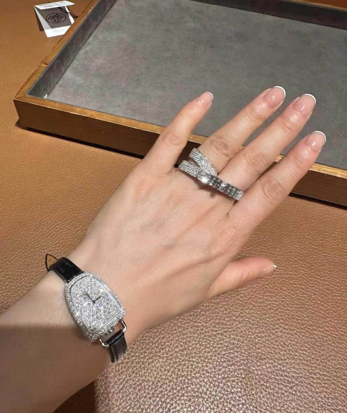 [：Polaidi Jewelry]NEW STYLE FULL CIRCLE DOUBLE DIAMOND RING
