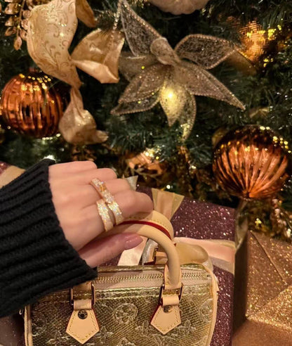 [：Polaidi Jewelry]NEW STYLE FULL CIRCLE DOUBLE DIAMOND RING
