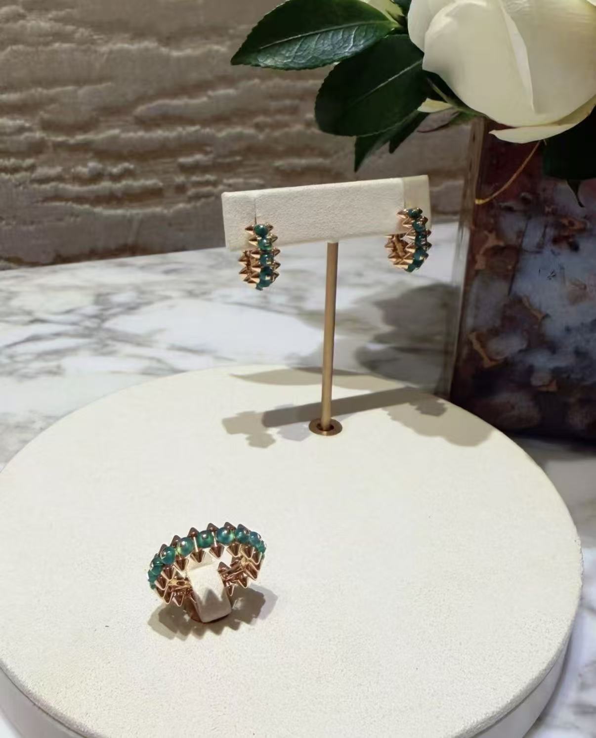 [：Polaidi Jewelry]ROSE GOLD AGATE RIVET RING ASIA LIMITED EDITION