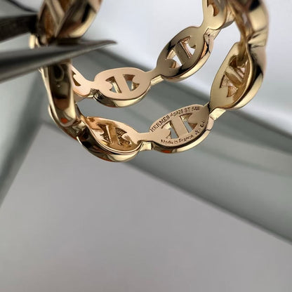 [Polaidi ]GLOSSY FINISH SQUARE COMBINATION DOUBLE-LAYER PIG NOSE RING