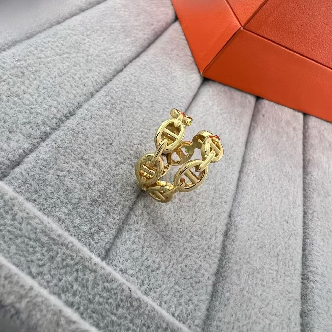 [Polaidi ]GLOSSY FINISH SQUARE COMBINATION DOUBLE-LAYER PIG NOSE RING