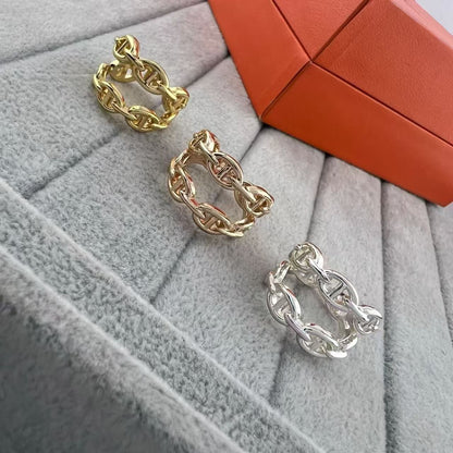 [Polaidi ]GLOSSY FINISH SQUARE COMBINATION DOUBLE-LAYER PIG NOSE RING