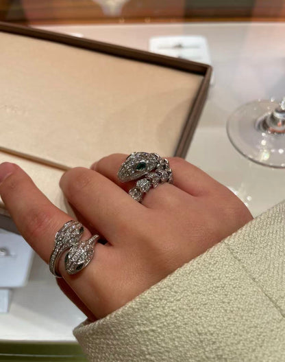[Polaidi Jewelry]SERPENTI EMERALD SNAKE RING
