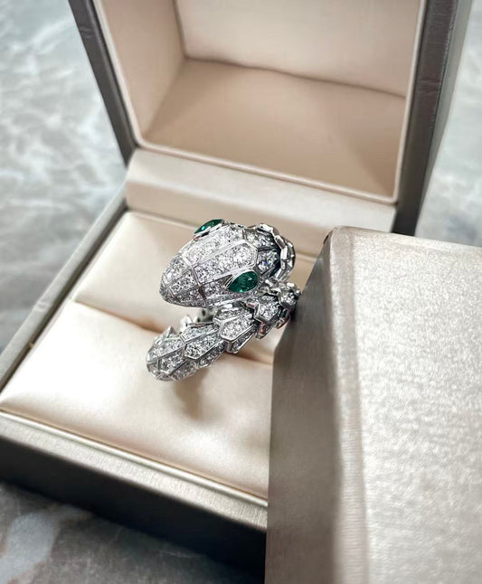 [Polaidi Jewelry]SERPENTI EMERALD SNAKE RING
