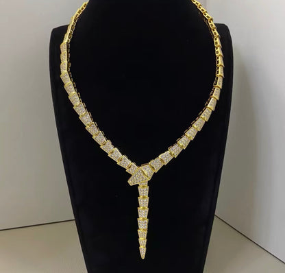 [Polaidi Jewelry]SERPENTI NECKLACE SILVER DIAMOND （Coarse width）
