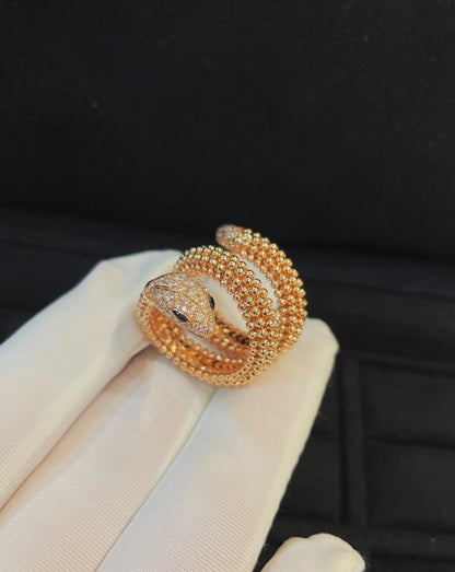 [Polaidi Jewelry]SERPENTI FULL DIAMOND SNAKE RING