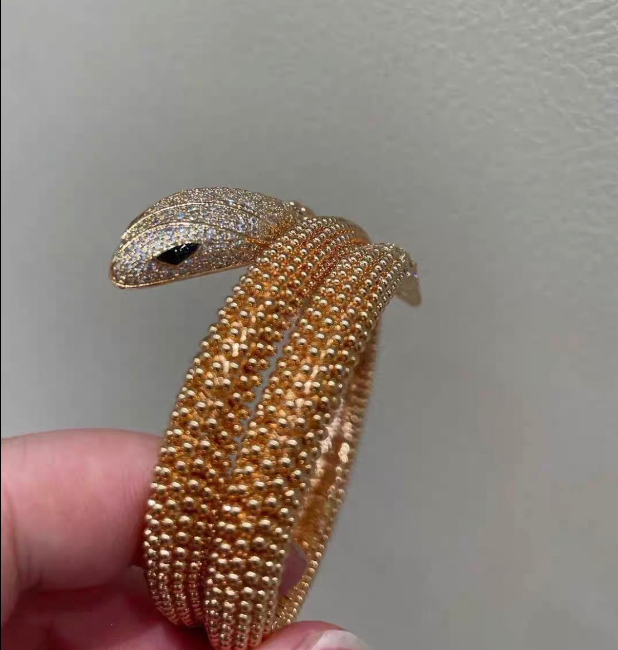 [Polaidi Jewelry]SERPENTI FULL DIAMOND SNAKE BRACELET