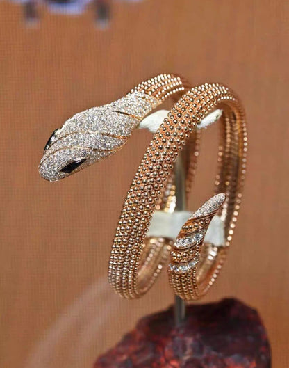 [Polaidi Jewelry]SERPENTI FULL DIAMOND SNAKE BRACELET