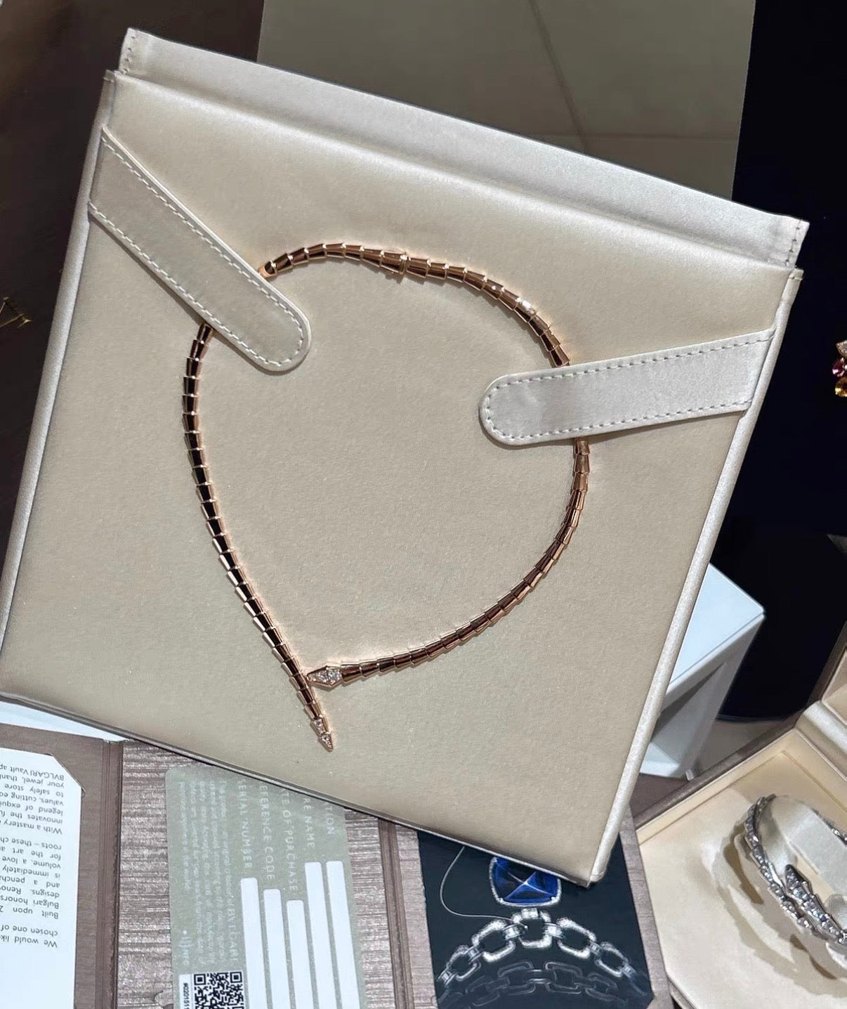 [Polaidi Jewelry]SERPENTI VIPER SERIES ROSE GOLD SNAKE NECKLACE