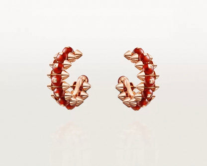 [Polaidi Jewelry]CLASH COLLECTION AGATE CHALCEDONY STUD EARRINGS