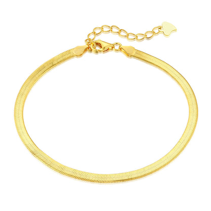 [Polaidi Jewelry]Flat Snake Bone Chain Blade Necklace