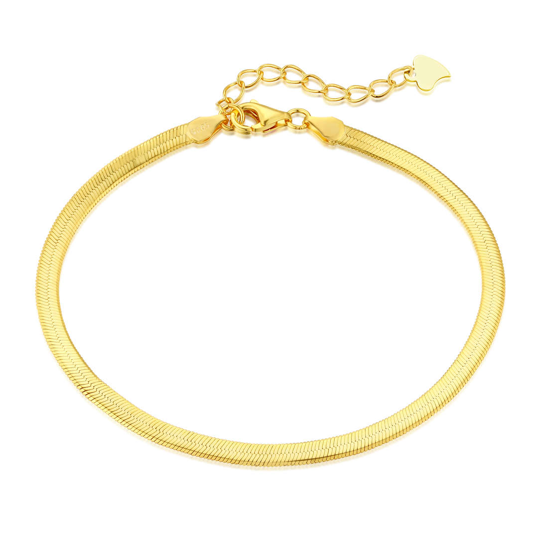 [Polaidi Jewelry]Flat Snake Bone Chain Blade Necklace