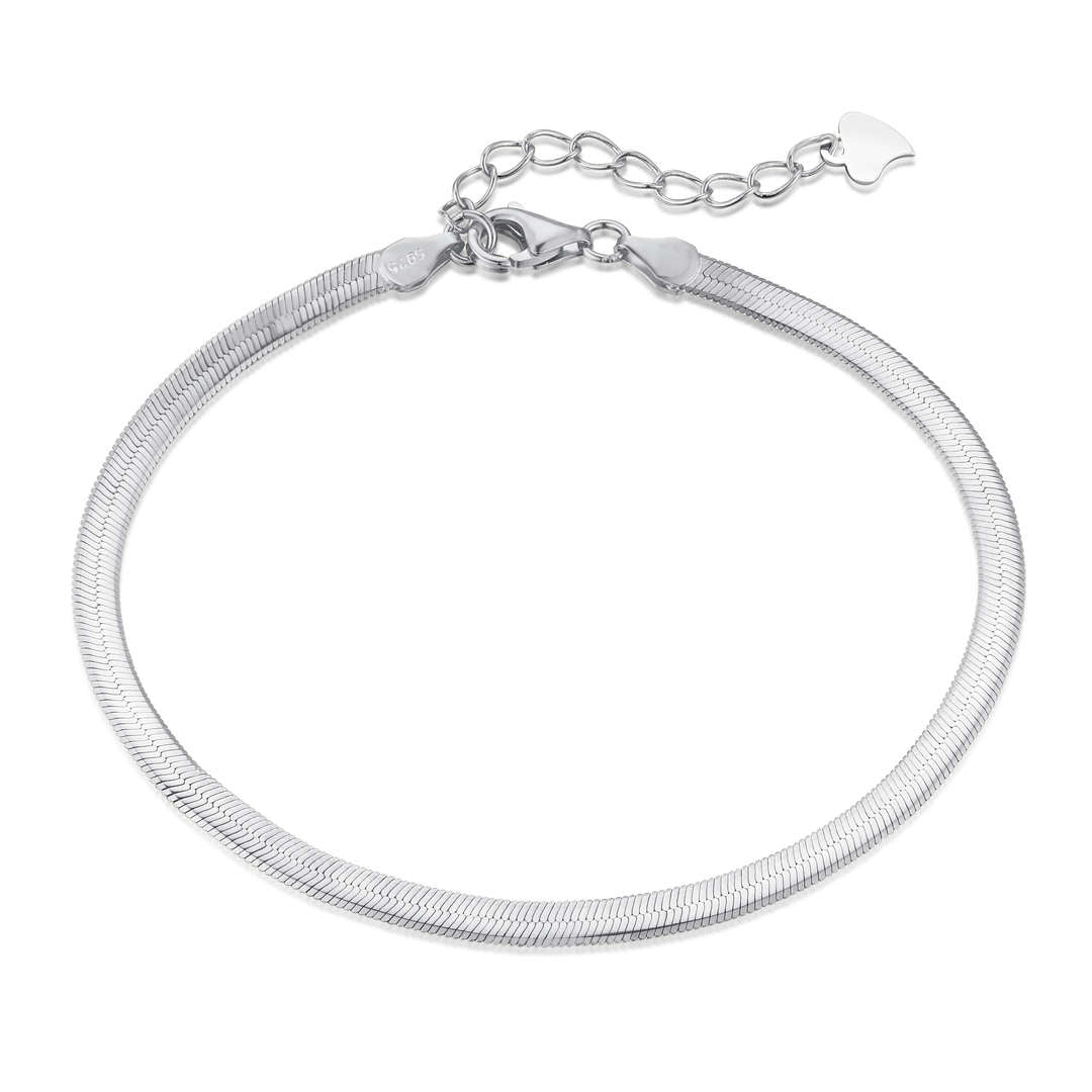 [Polaidi Jewelry]Flat Snake Bone Chain Blade Necklace