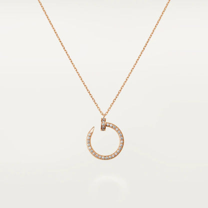 [Polaidi Jewelry]JUSTE NECKLACE PINK GOLD DIAMONDS