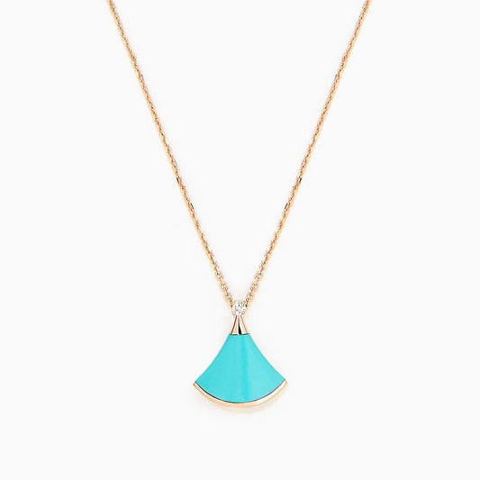 [Polaidi Jewelry]DREAM NECKLACE TURQUOISE PINK GOLD