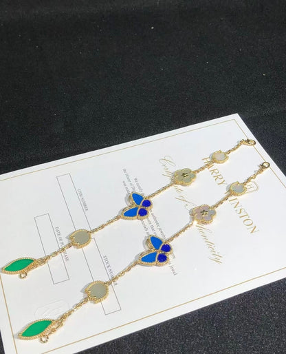 [Polaidi Jewelry]LUCKY SPRING BUTTERFLY 5 MOTIF BRACELET