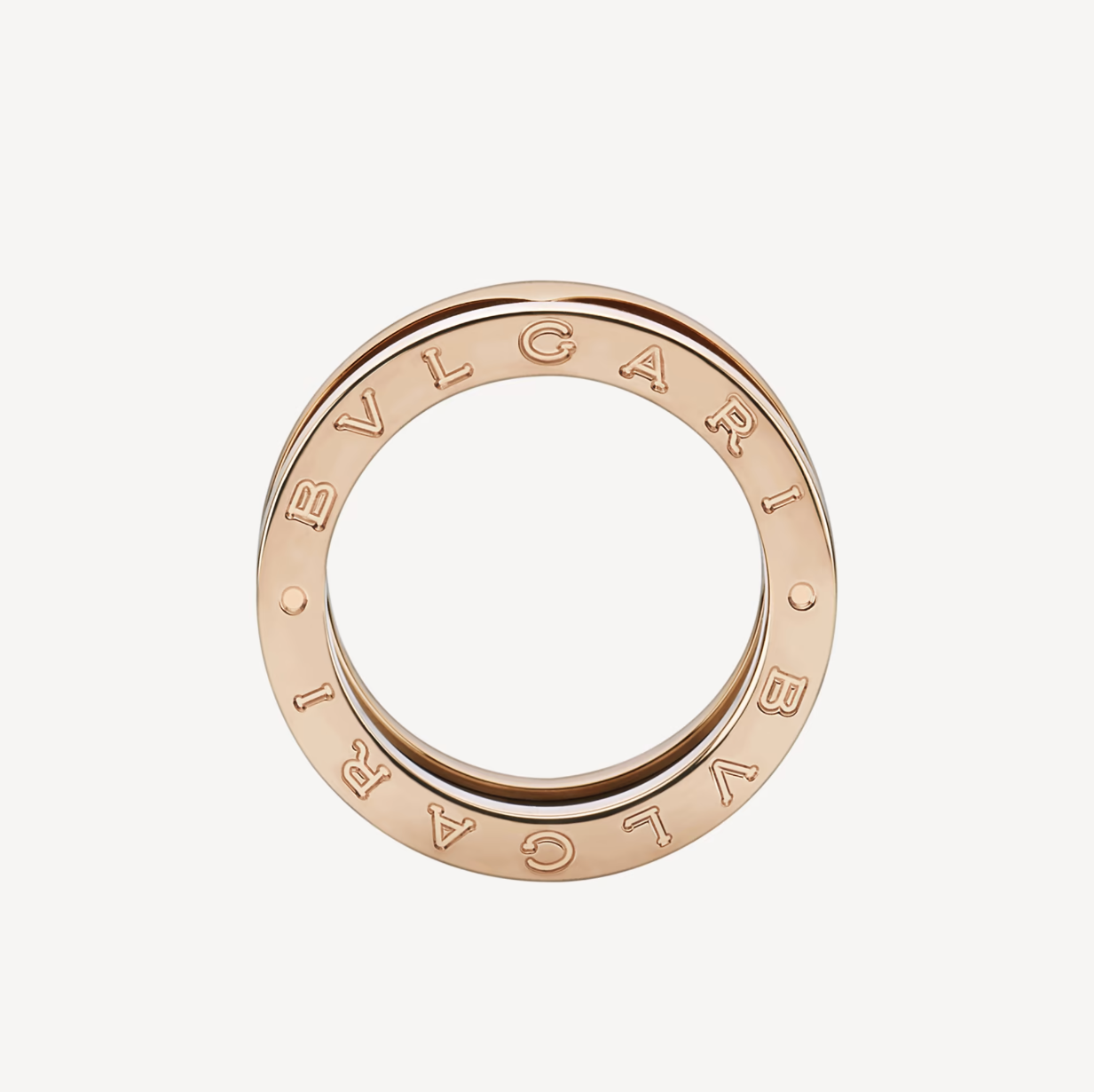 [Polaidi Jewelry]ZERO 1 TWO-BAND LOOPS AND BLACK CERAMIC PINK GOLD RING