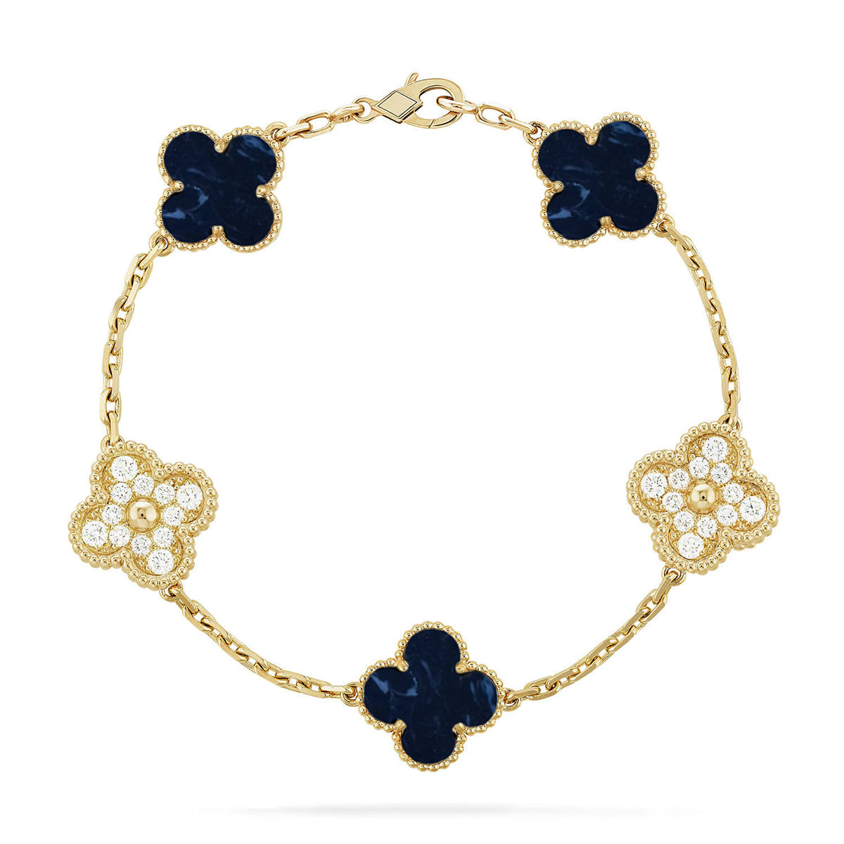 [Polaidi Jewelry]CLOVER 5 MOTIF PIETERSITE BRACELET COLLECTION