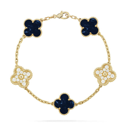 [Polaidi Jewelry]CLOVER 5 MOTIF PIETERSITE BRACELET COLLECTION