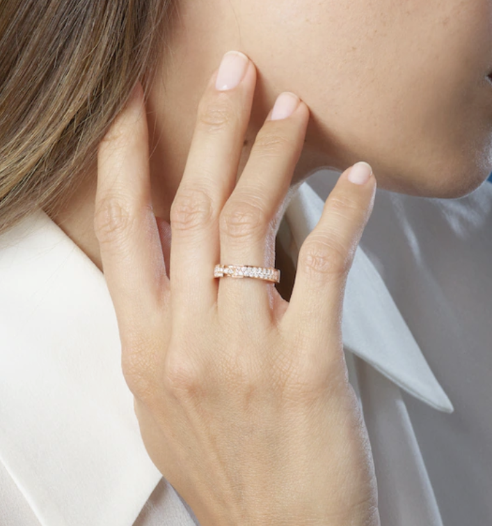 [：Polaidi Jewelry]ALLIANCE LIENS VIDENCE PAVED DIAMOND 4MM RING