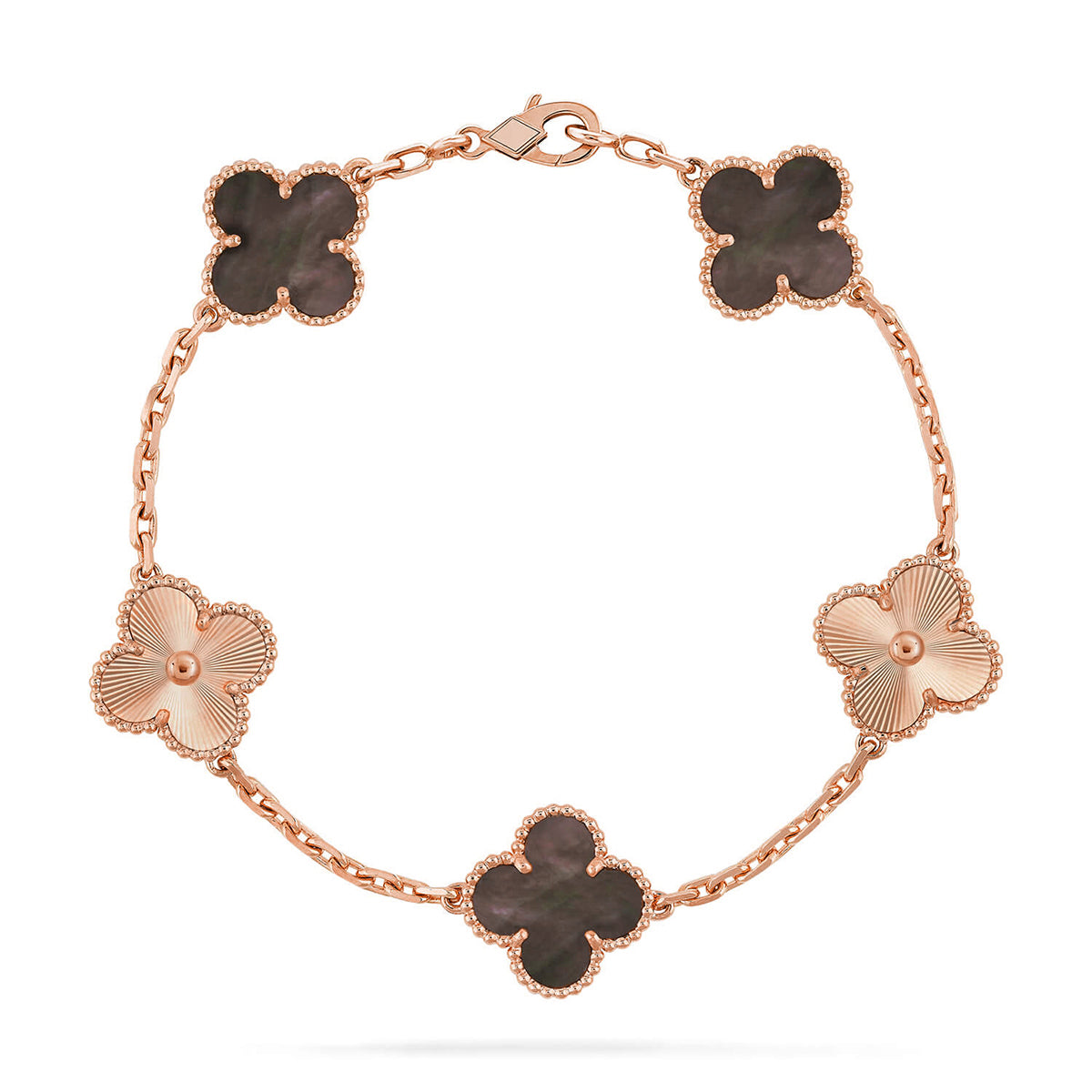 [Polaidi Jewelry] CLOVER 5 MOTIF GRAY MOP BRACELET COLLECTION