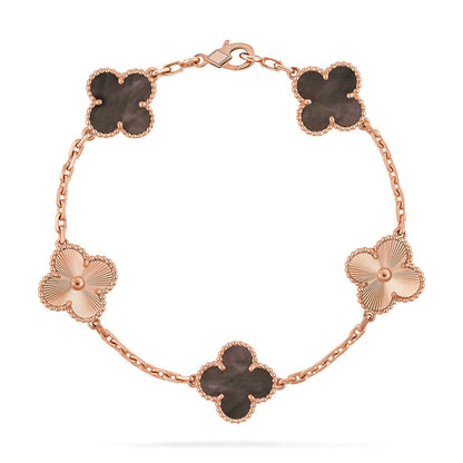 [Polaidi Jewelry] CLOVER 5 MOTIF GRAY MOP BRACELET COLLECTION