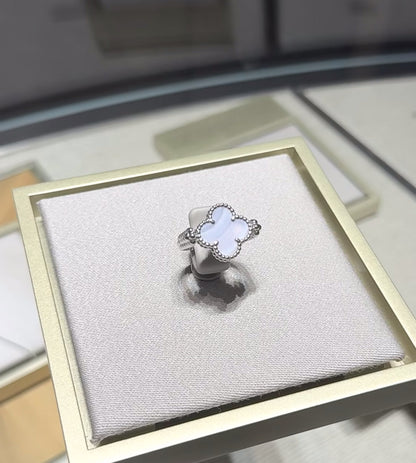 [Polaidi Jewelry]CLOVER RIVERSIBLE PURPLE CHALCEDONY RING
