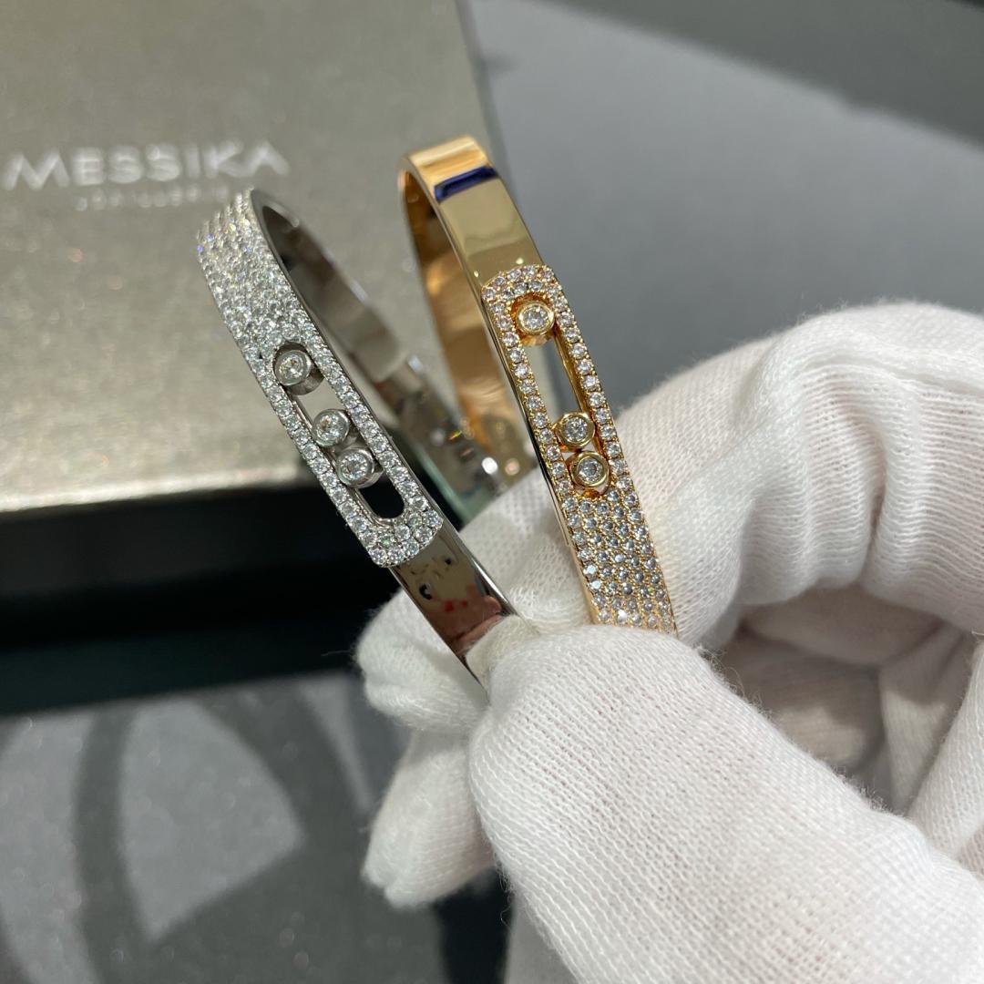 [Polaidi Jewelry]Move Noa Rose Gold Pav¨¦ Diamond Bangle Bracelet