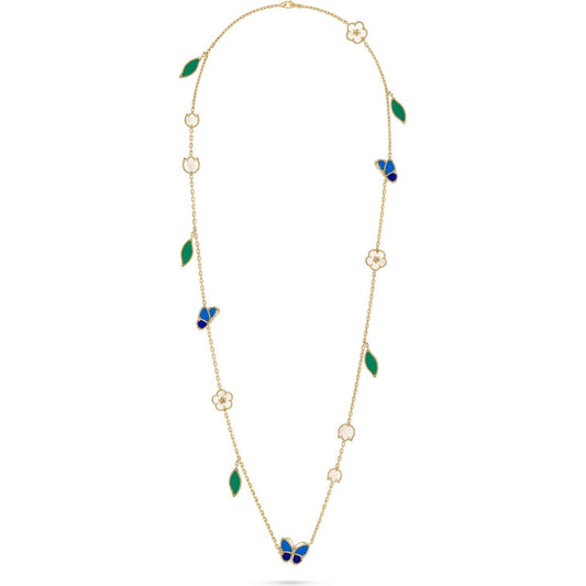 [Polaidi Jewelry]LUCKY SPRING BUTTERFLY 15 FLOWER NECKLACE