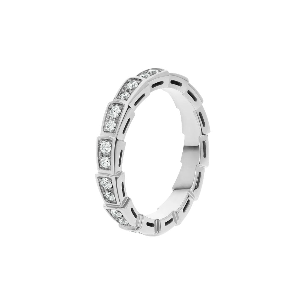 [Polaidi Jewelry]SERPENTI RING SILVER DIAMOND PAVED 3MM