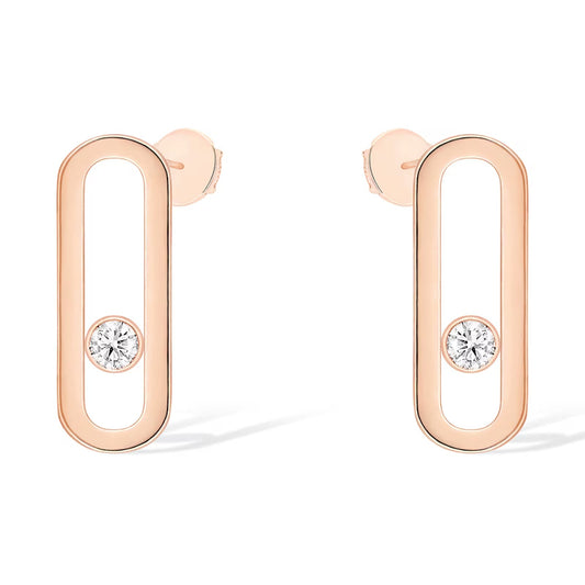 [Polaidi Jewelry]MOVE UNO SMALL 1 DIAMOND EARRINGS