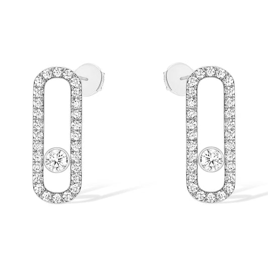 [Polaidi Jewelry]MOVE UNO STUD DIAMOND PAVED EARRINGS