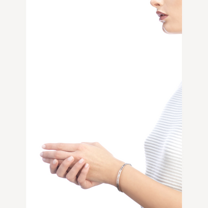 [Polaidi Jewelry]ZERO 1 SPIRAL LOGO SILVER BRACELET