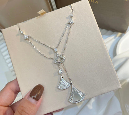 [Polaidi Jewelry]DREAM NECKLACE WHITE MOP FULL DIAMOND
