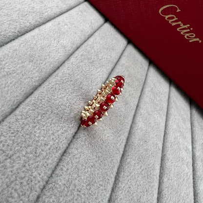 [：Polaidi Jewelry]ROSE GOLD AGATE RIVET RING ASIA LIMITED EDITION