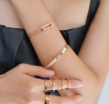 [Polaidi Jewelry]Noa Roségold Pavé-Diamantarmreif