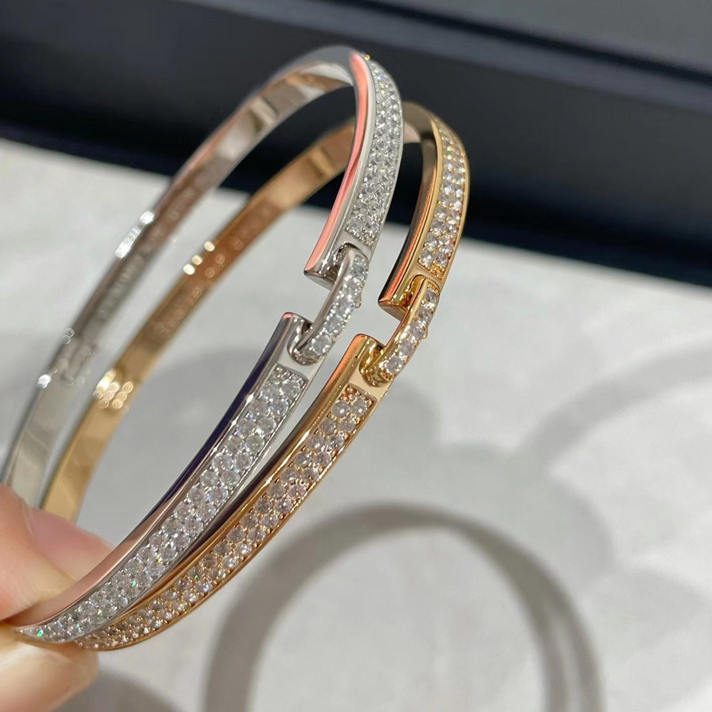 [：Polaidi Jewelry]LIENS VIDENCE DIAMOND PAVED BRACELET