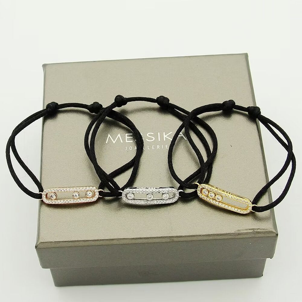 [Polaidi Jewelry]Messika Care(s) pink cord pav¨¦ bracelet