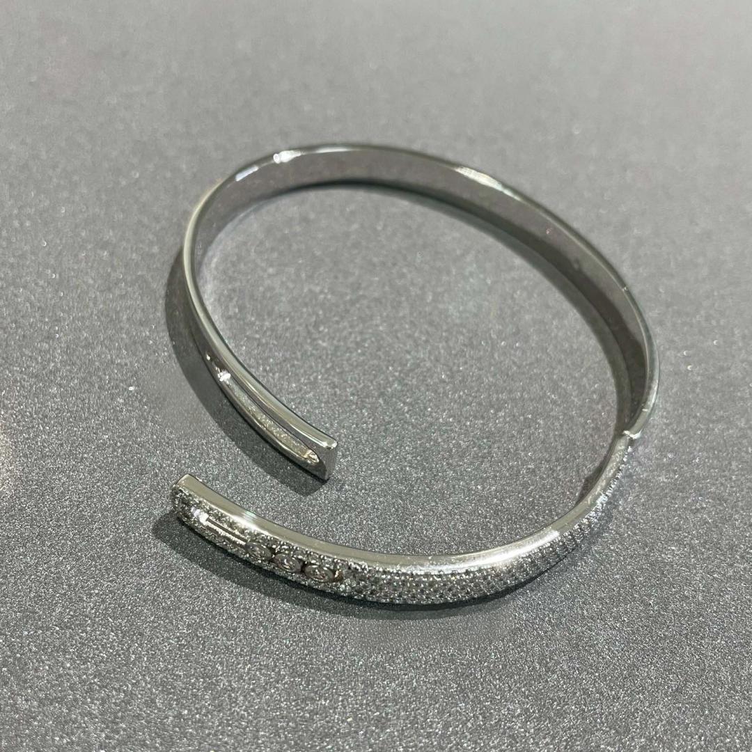 [Polaidi Jewelry]Move Noa Rose Gold Pav¨¦ Diamond Bangle Bracelet
