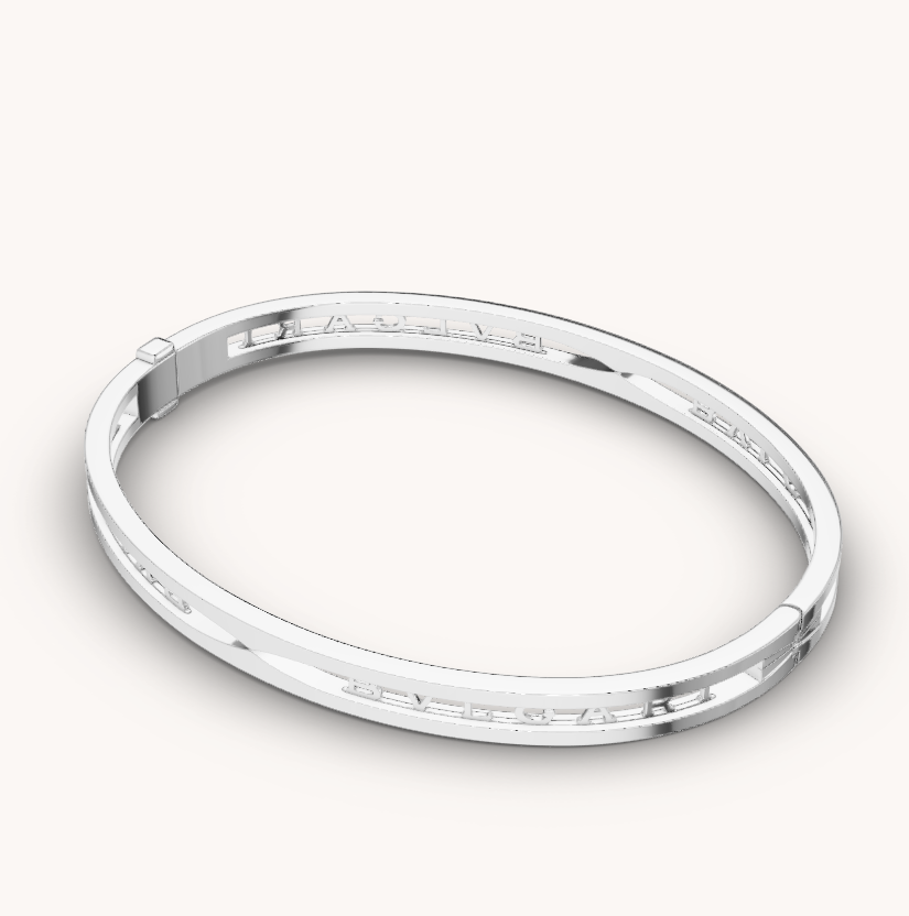 [Polaidi Jewelry]ZERO 1 SPIRAL LOGO SILVER BRACELET